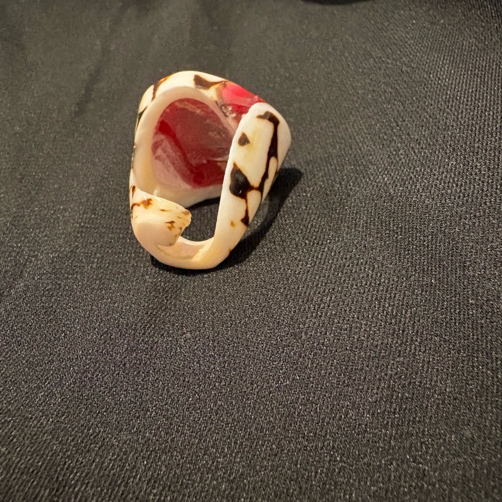 Spiny Oyster Shell Ring Handmade in Italy. - Picture 4 of 16
